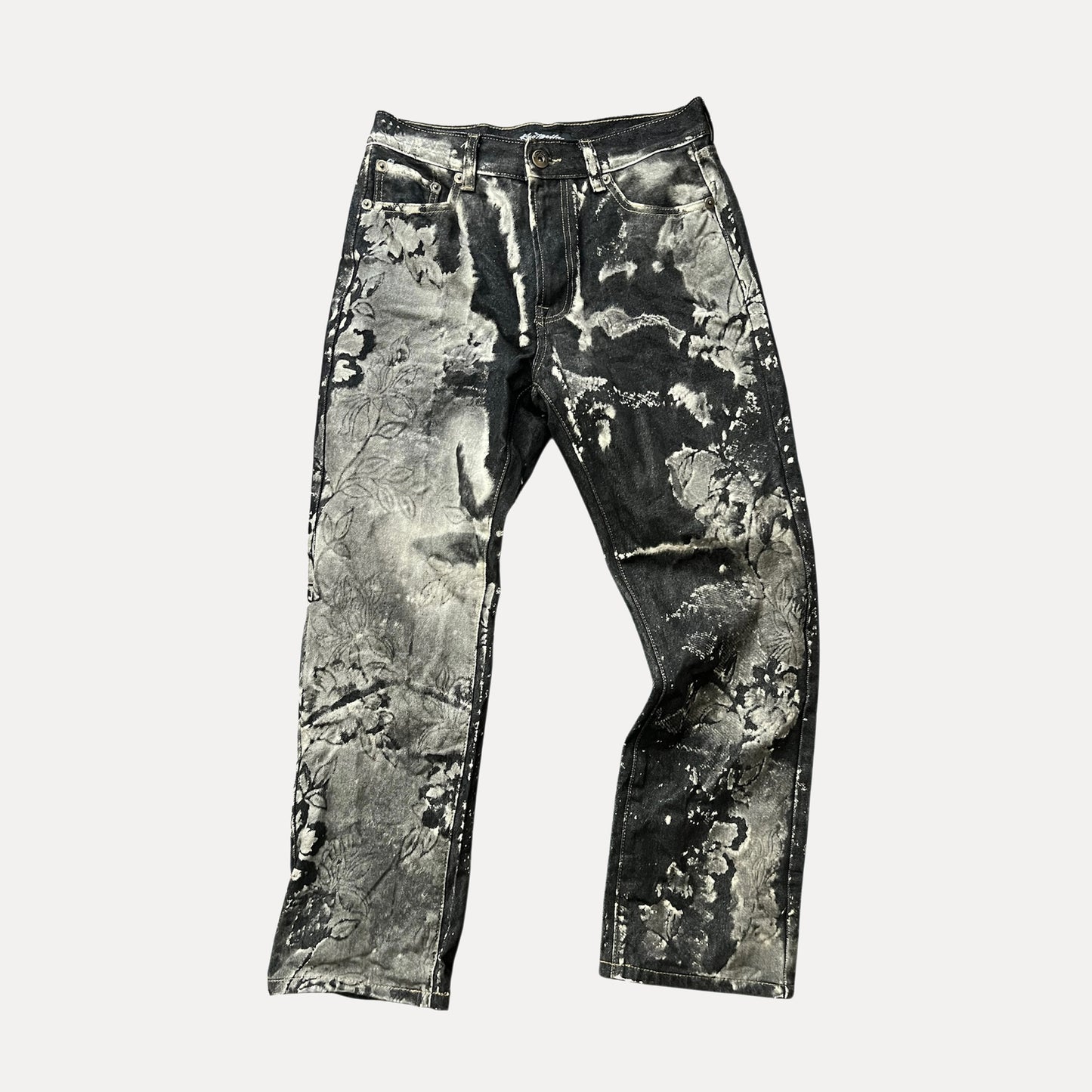 'Bleached Flower' Denim