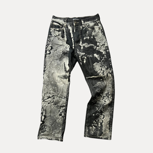 'Bleached Flower' Denim