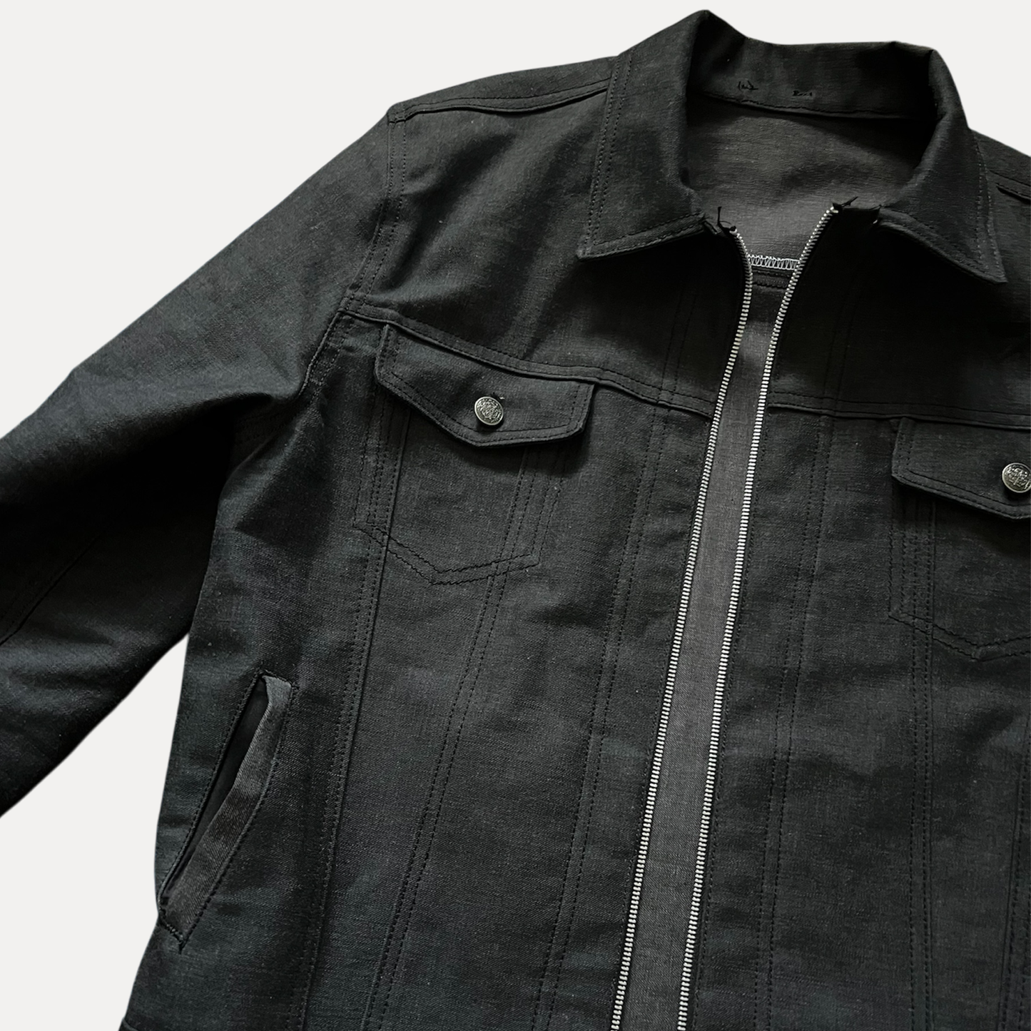 'Charcoal' Selvage Denim Jacket