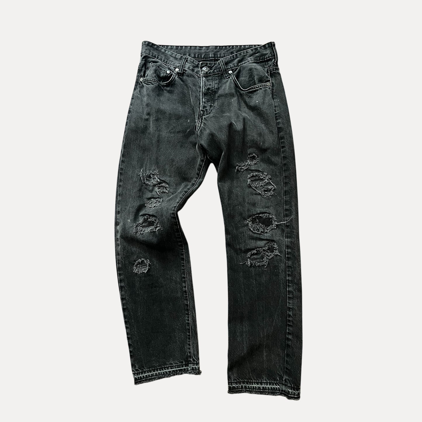 Distressed Denim-Black