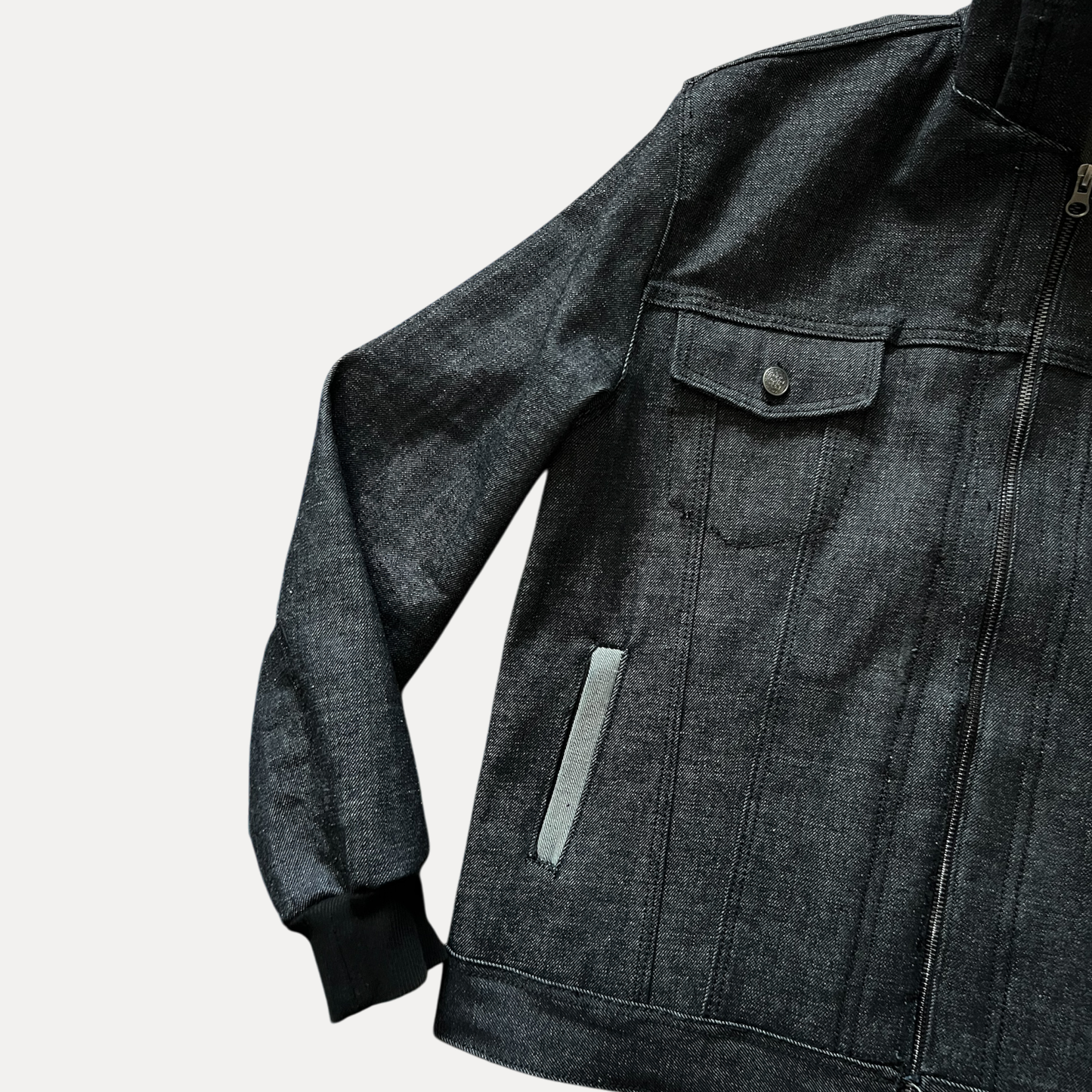 'Indigo' Hooded Selvedge Denim Jacket