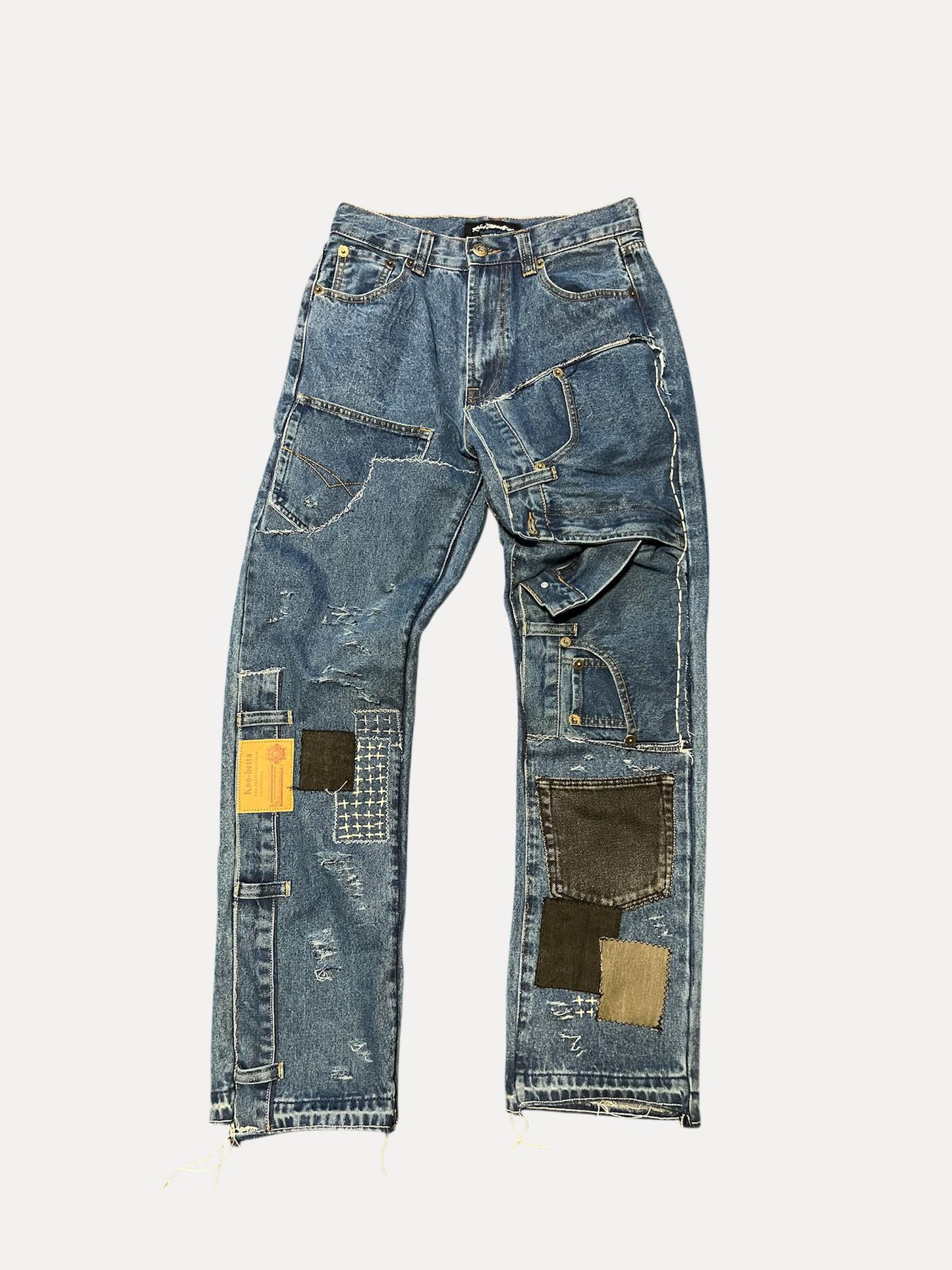 "What The" Patchwork Denim