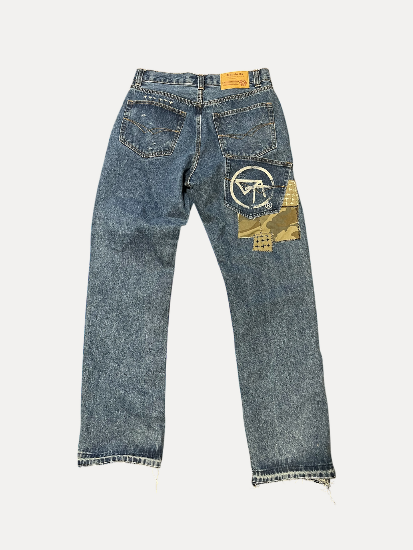 "What The" Patchwork Denim